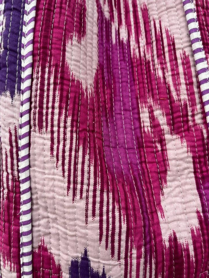 Ikat Print Hippie Bag Weekend Bag Cotton Quilted Carry Bags