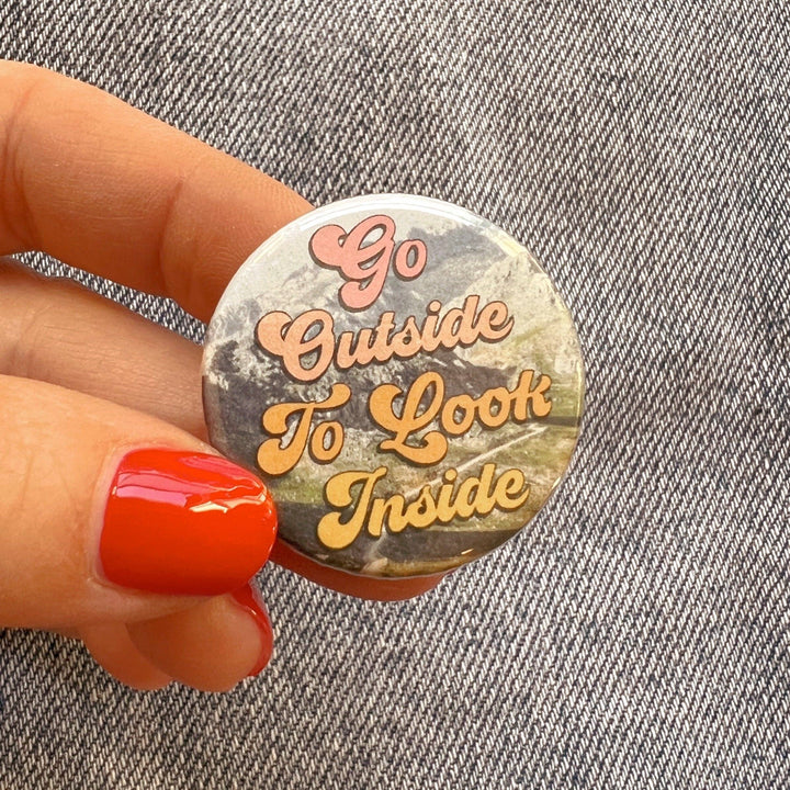 Positivity Button Pins: No Rain No Flowers