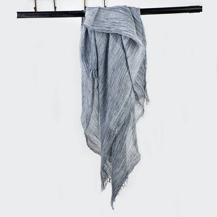 Scarvii - Farmhouse Style Cotton Linen Long Scarf & Shawl: KHAKI