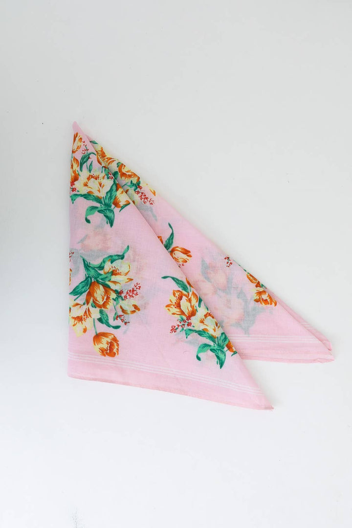 High-Quality Orchid Pattern Bandana - Ideal for All Seasons: Black