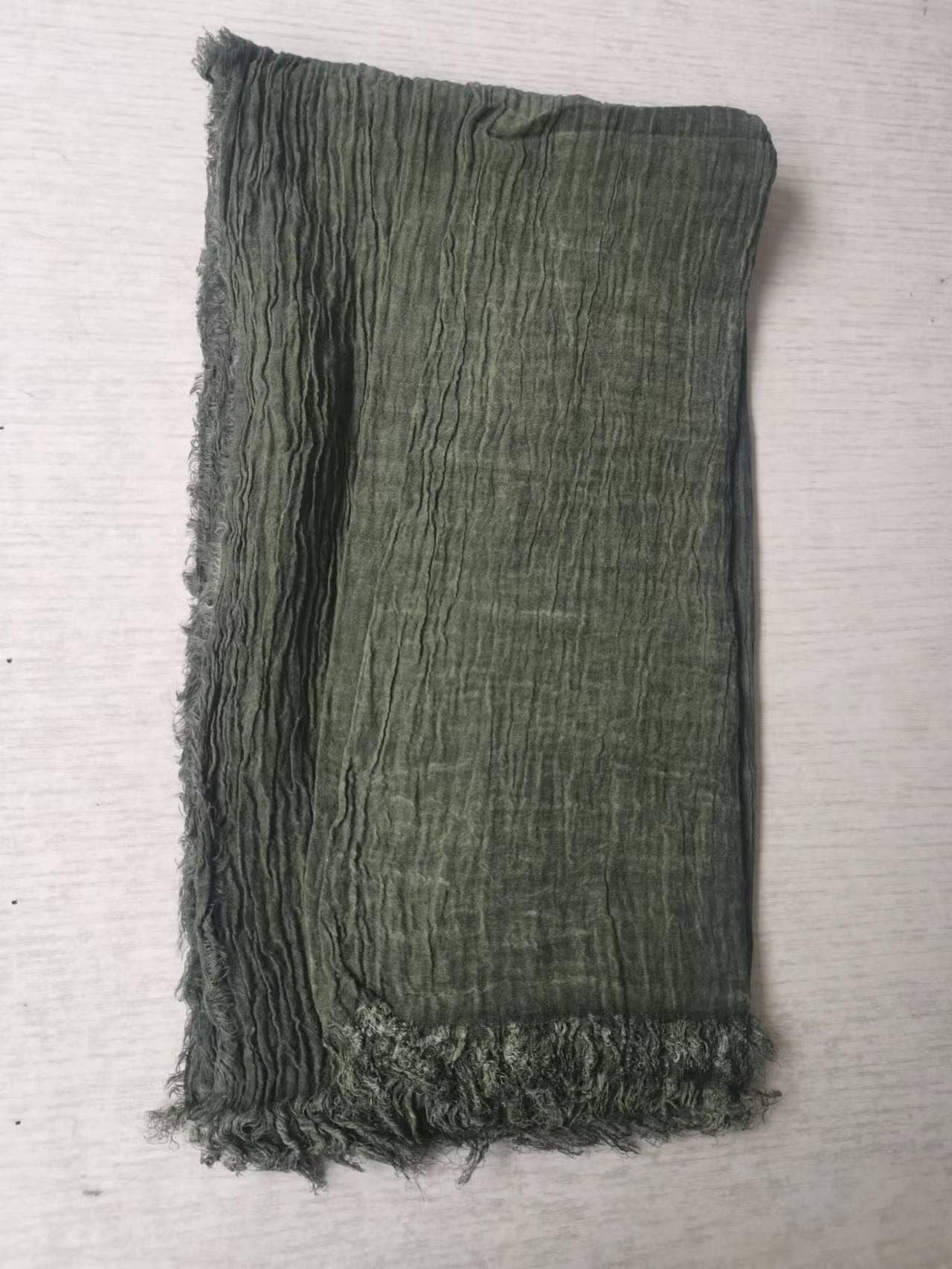 Scarvii - Farmhouse Style Cotton Linen Long Scarf & Shawl: GREY