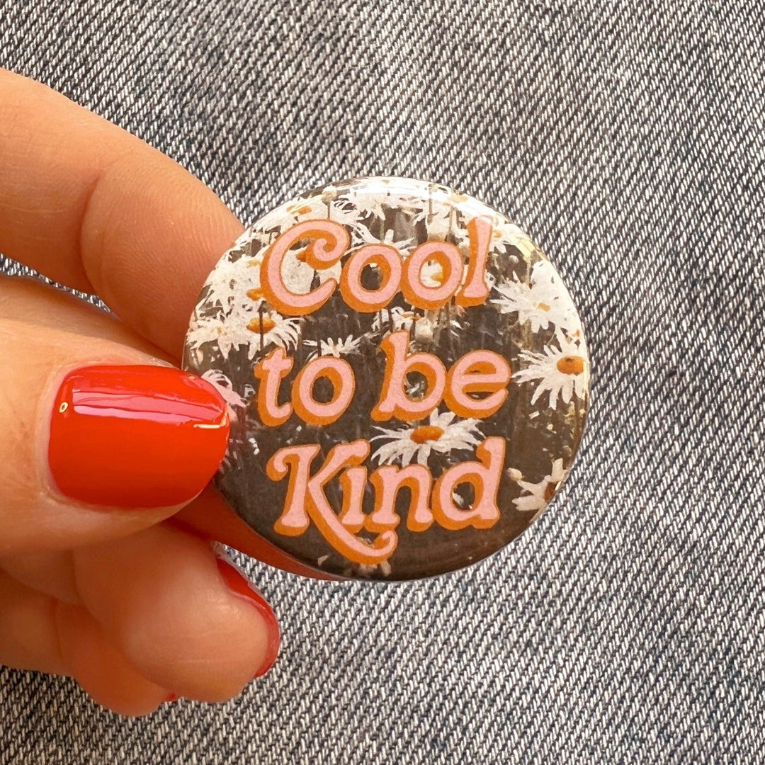 Positivity Button Pins: Be Kind - Sky Blue