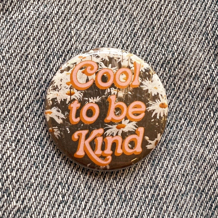 Positivity Button Pins: Be Kind - Sky Blue