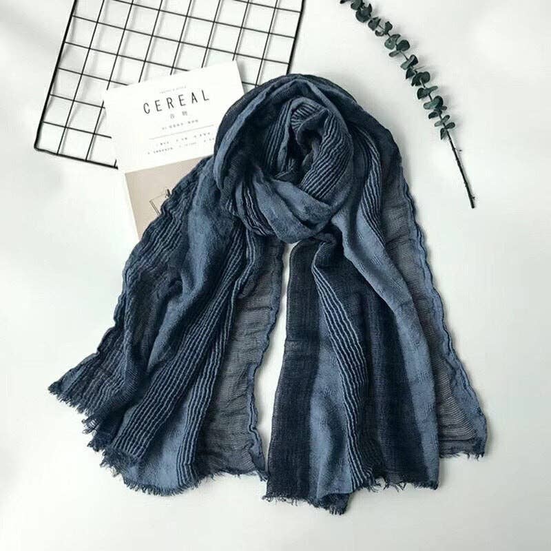 Scarvii - Ruffle Boho Scarf: Black