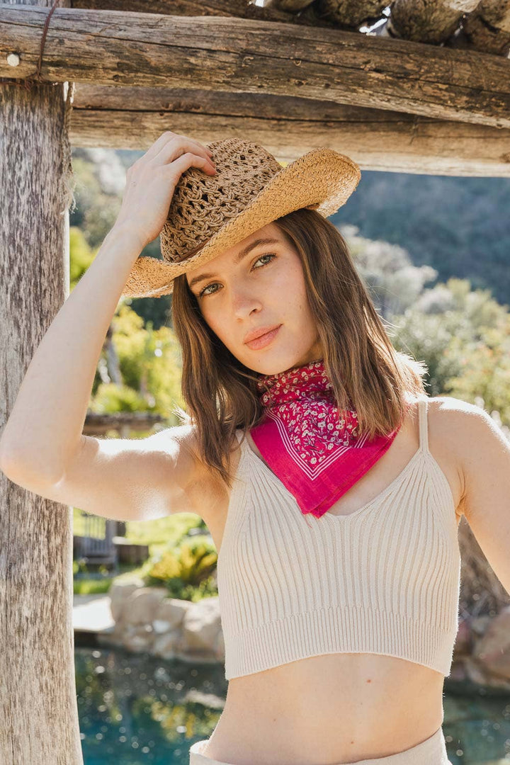 Boho Floral Cotton Bandana – Your Go-To Summer Accessory 🌸: Sage