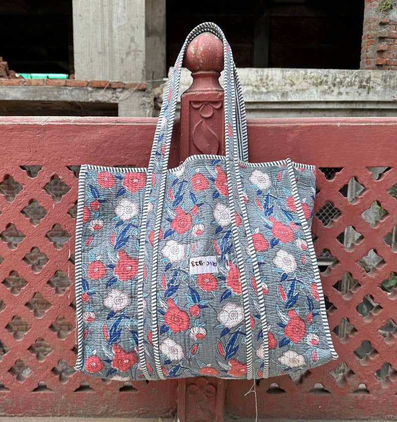 Travelling Bag Print Cotton Bag Quilted Market Shopping Bags