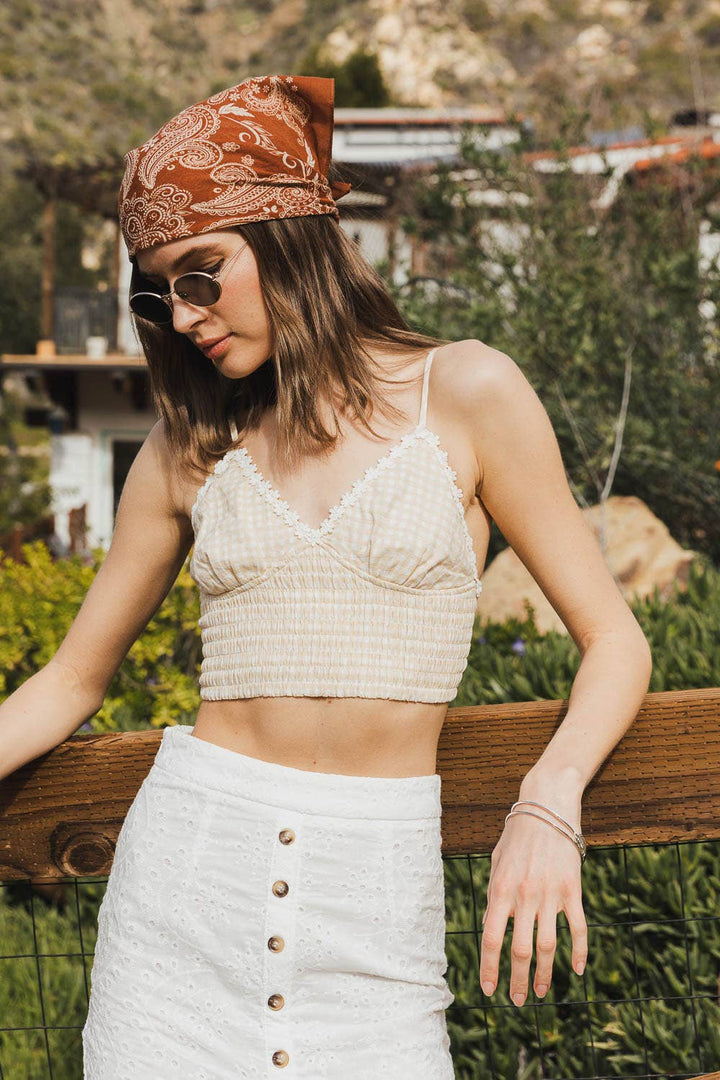 Classic Paisley Floral Bandana - Lightweight Cotton 🌼: Sage