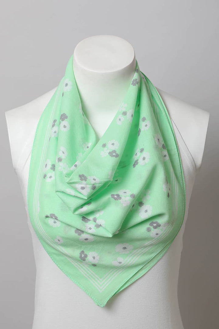 Floral Lightweight Bandana - Online Sales Favorite 🖥️: Coral