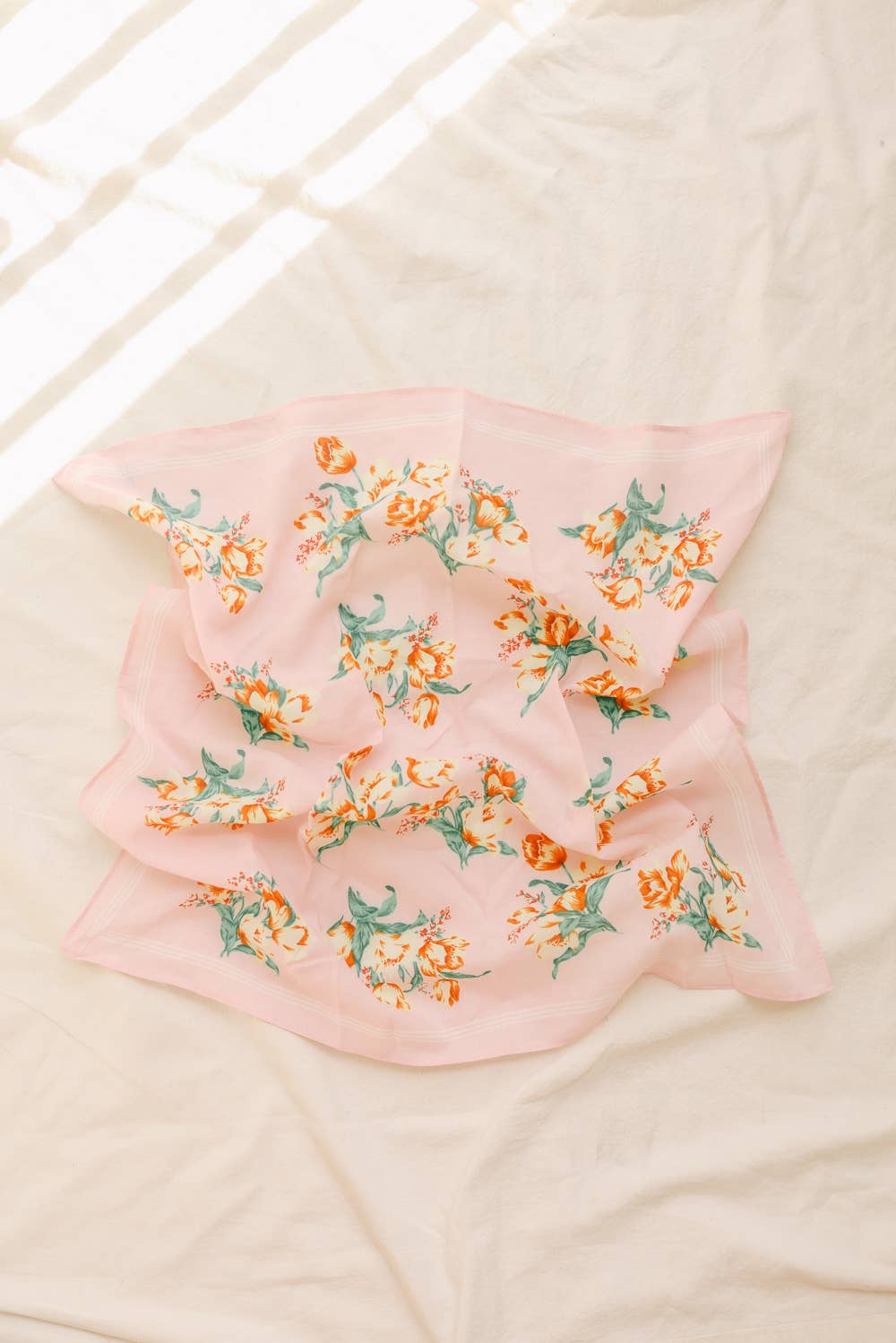 High-Quality Orchid Pattern Bandana - Ideal for All Seasons: Black
