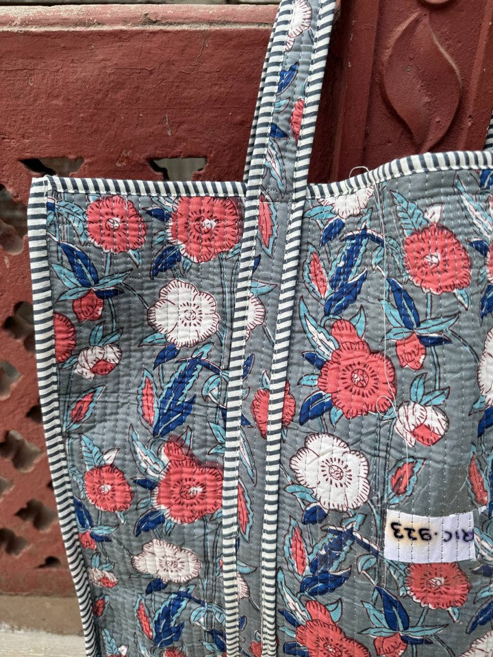 Travelling Bag Print Cotton Bag Quilted Market Shopping Bags