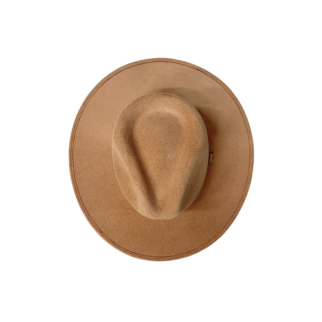 Vegan Suede Rancher Hat: Mocha