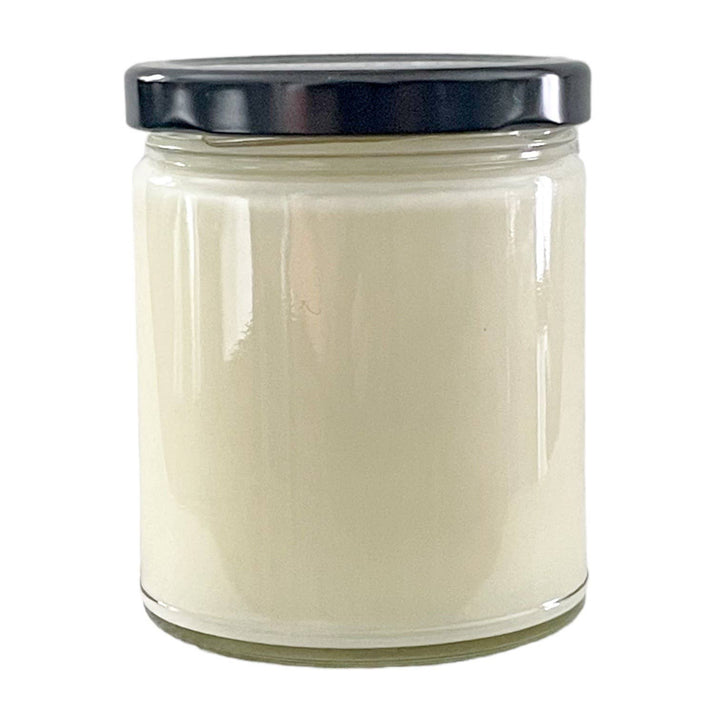 NO LABEL SOY WAX CANDLE - BLACK LID: 8 oz Single Wick / London Fog