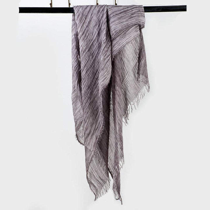 Scarvii - Farmhouse Style Cotton Linen Long Scarf & Shawl: PINK