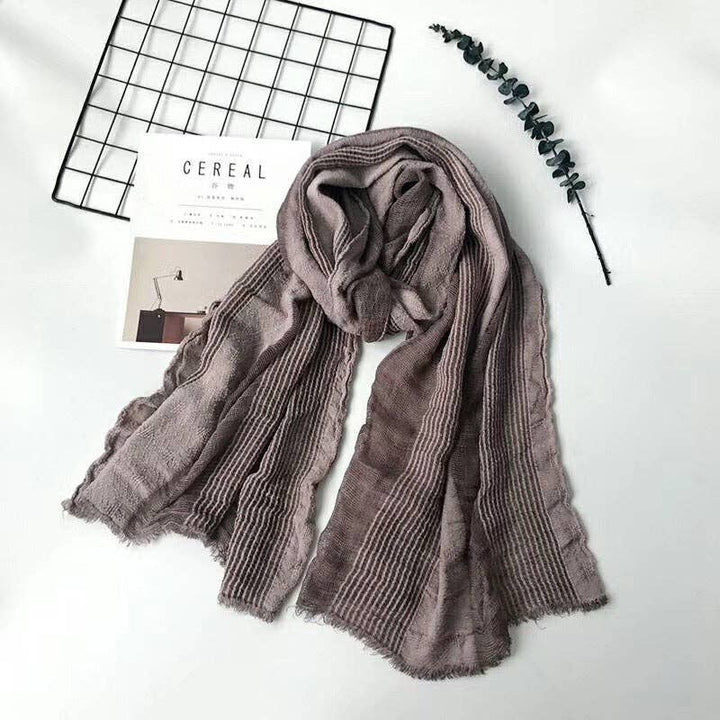 Scarvii - Ruffle Boho Scarf: Purple